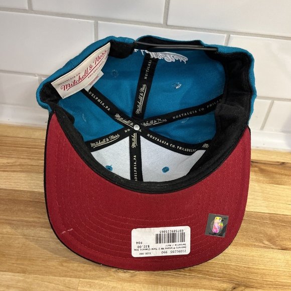 Mitchell & Ness Detroit Pistons Snapback Hat Teal Black Sports Basketball - Picture 7 of 10